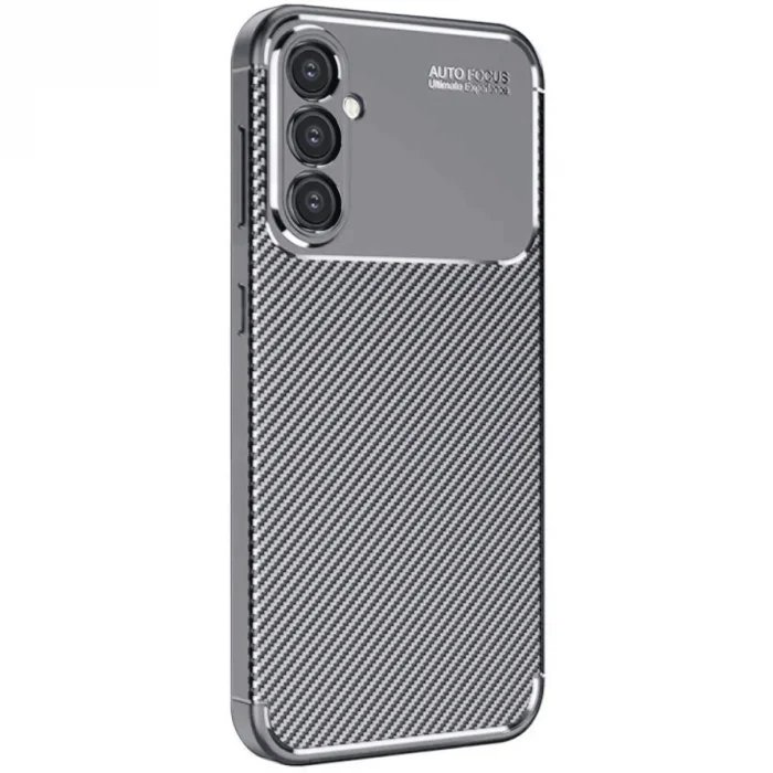 Samsung Galaxy A26 Kılıf Auto Focus Karbon Kapak - Gri