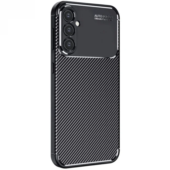 Samsung Galaxy A26 Kılıf Auto Focus Karbon Kapak - Siyah