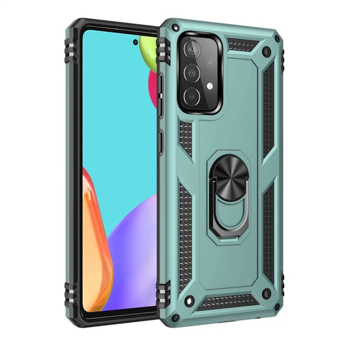 Samsung Galaxy A33 5g Kılıf Sofya Yüzüklü Silikon Kapak - Yeşil