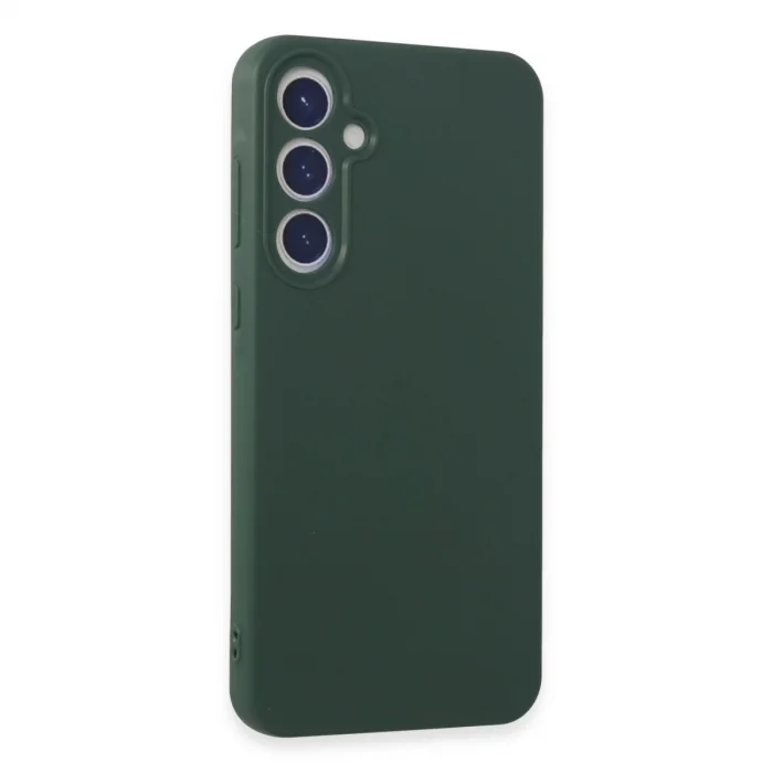 Samsung Galaxy A55 5g Kılıf First Silikon - Koyu Yeşil