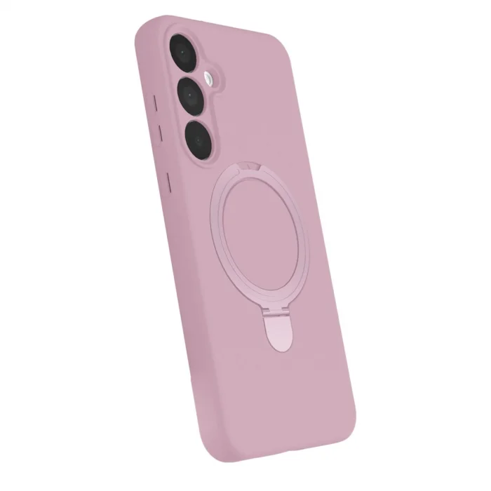 Samsung Galaxy A55 5g Regal Magsafe Standlı Kapak - Açık Pembe