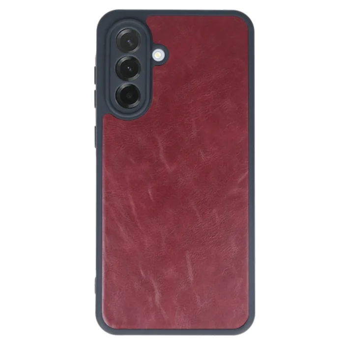 Samsung Galaxy A56 Kılıf Aras Deri Kapak - Bordo