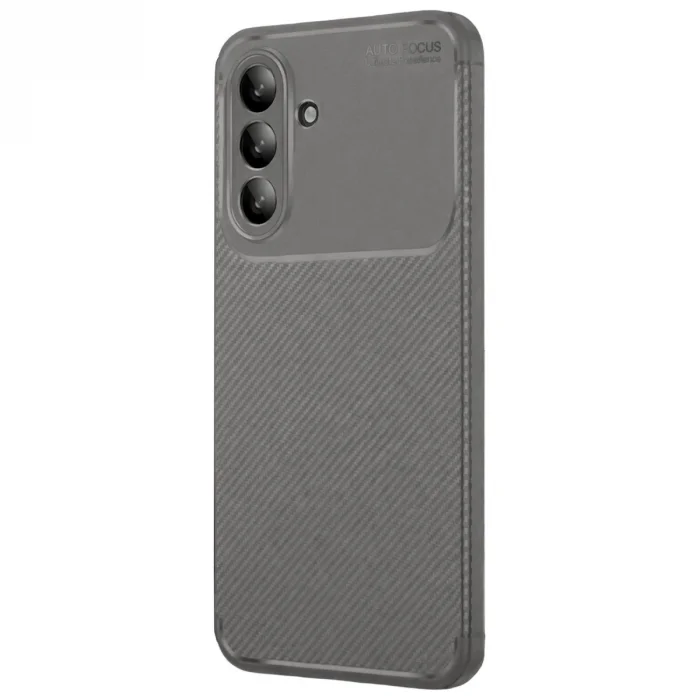 Samsung Galaxy A56 Kılıf Auto Focus Karbon Kapak - Gri