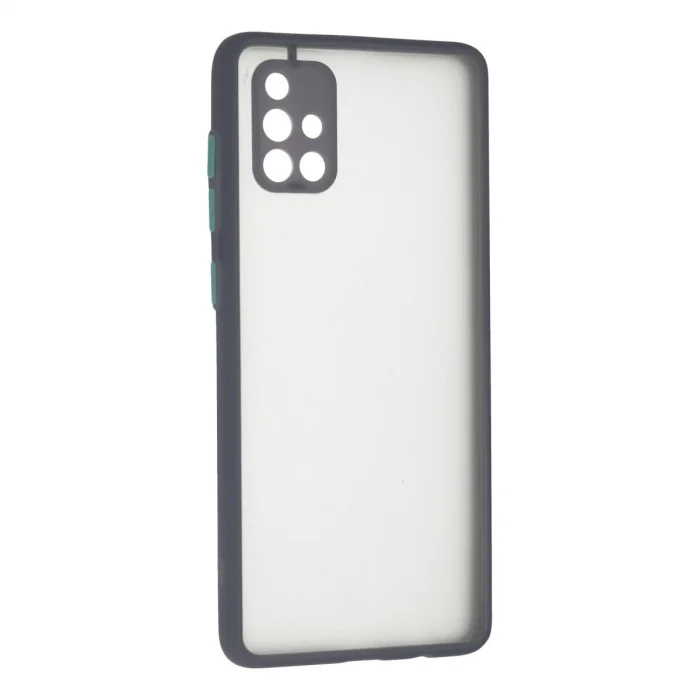 Samsung Galaxy A71 Kılıf Montreal Silikon Kapak - Gri