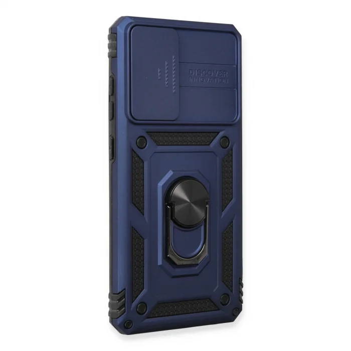 Samsung Galaxy A73 5g Kılıf Pars Lens Yüzüklü Silikon - Lacivert