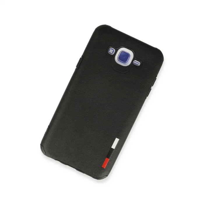 Samsung Galaxy J7 Kılıf Loop Deri Silikon - Siyah