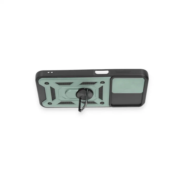 Samsung Galaxy M14 5g Kılıf Pars Lens Yüzüklü Silikon - Yeşil