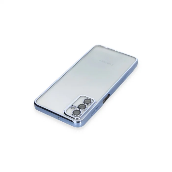 Samsung Galaxy M23 Kılıf Razer Lensli Silikon - Açık Mavi