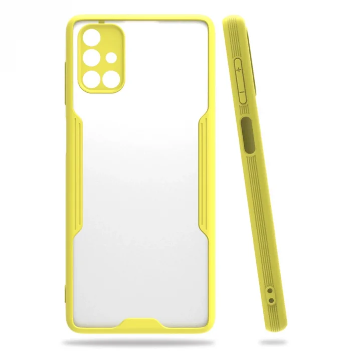 Samsung Galaxy M51 Kılıf Platin Silikon - Sarı