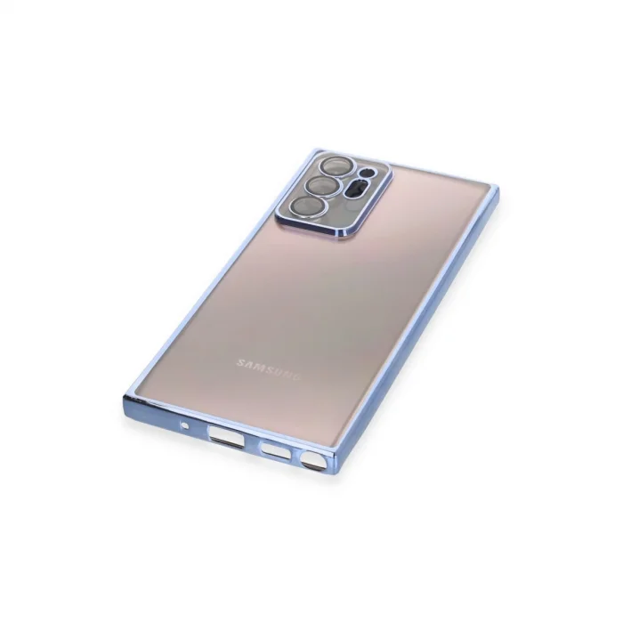 Samsung Galaxy Note 20 Ultra Kılıf Razer Lensli Silikon - Açık Mavi