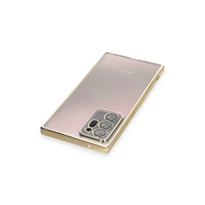 Samsung Galaxy Note 20 Ultra Kılıf Razer Lensli Silikon - Gold