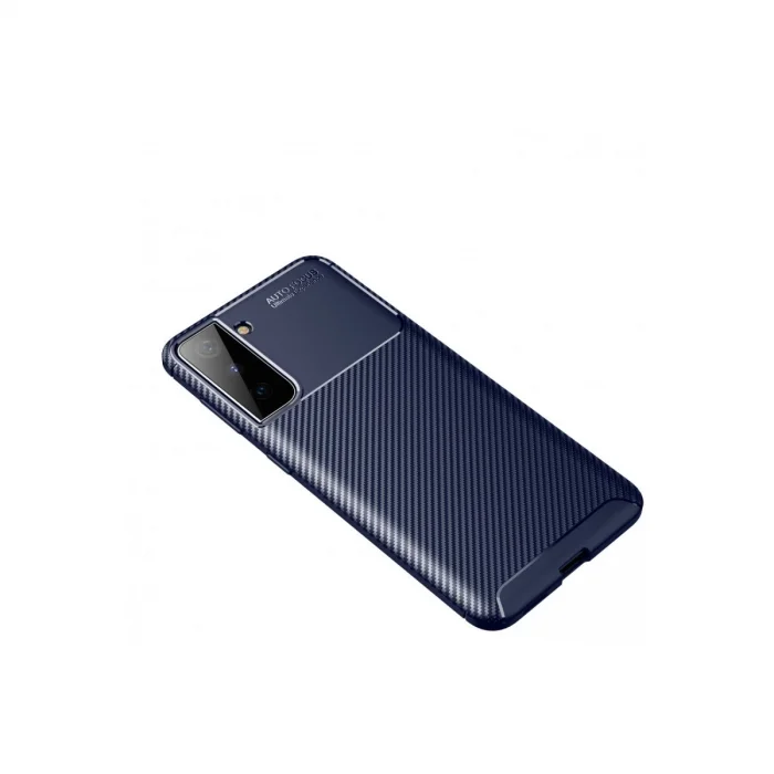 Samsung Galaxy S21 Plus Kılıf Auto Focus Karbon Kapak - Lacivert
