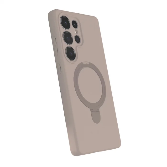 Samsung Galaxy S24 Ultra Regal Magsafe Standlı Kapak - Çöl Titanyum