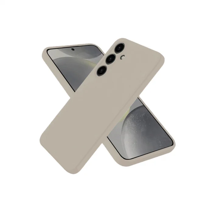 Samsung Galaxy S25 Kılıf Nano İçi Kadife Silikon - Pudra