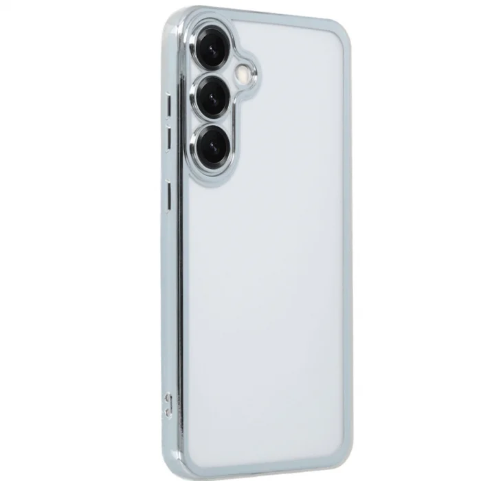 Samsung Galaxy S25 Plus Kılıf Razer Lensli Silikon - Gümüş