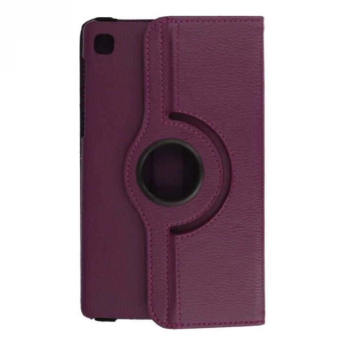 Samsung Galaxy T220 Tab A7 Lite 8.7 Kılıf 360 Tablet Deri Kılıf - Mürdüm