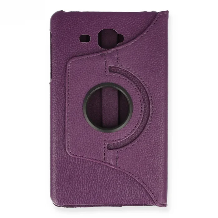 Samsung Galaxy T280 Tab A 7 Kılıf 360 Tablet Deri Kılıf - Mürdüm