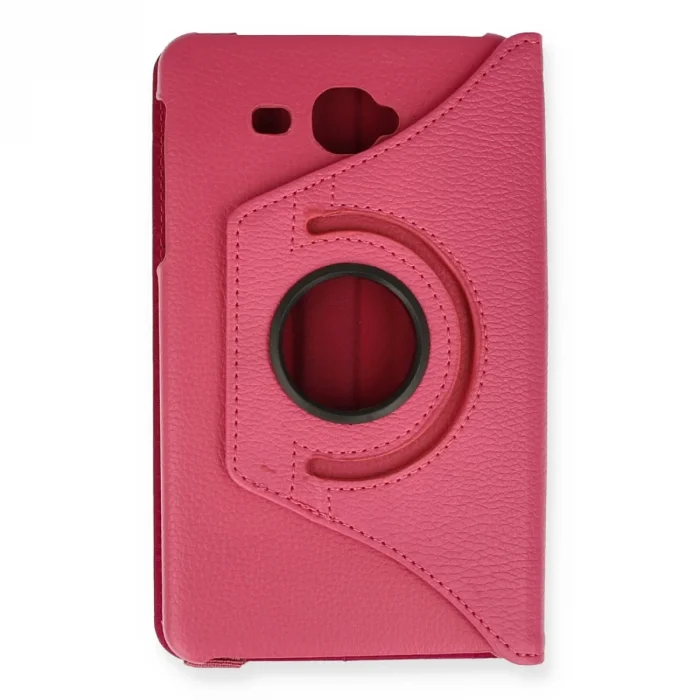 Samsung Galaxy T280 Tab A 7 Kılıf 360 Tablet Deri Kılıf - Pembe