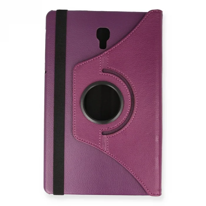 Samsung Galaxy T590 Tab A 10.5 Kılıf 360 Tablet Deri Kılıf - Mürdüm