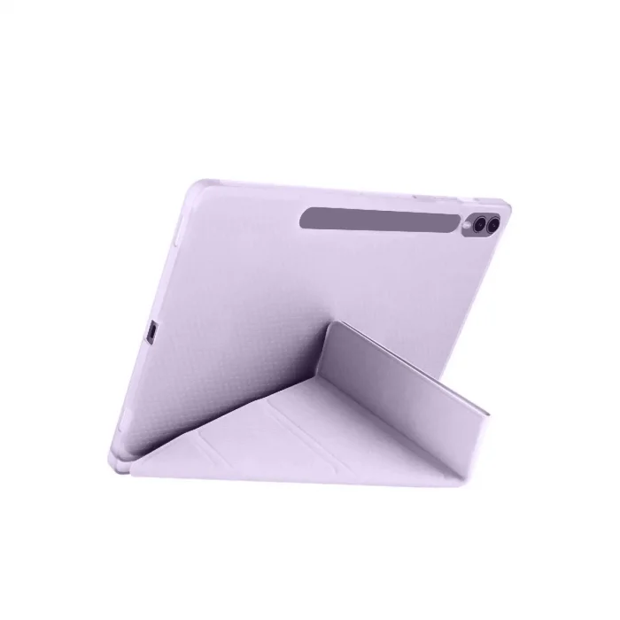 Samsung Galaxy X610 Tab S9 Fe Plus 12.4 Kılıf Kalemlikli Mars Tablet Kılıfı - Lila