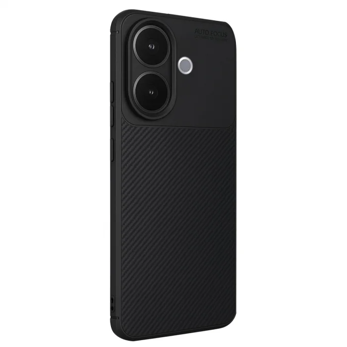 Vivo V60 Lite Auto Focus Karbon Kapak - Siyah