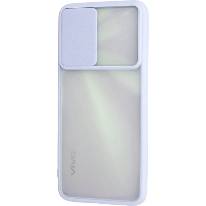 Vivo Y11s Kılıf Palm Buzlu Kamera Sürgülü Silikon - Lila