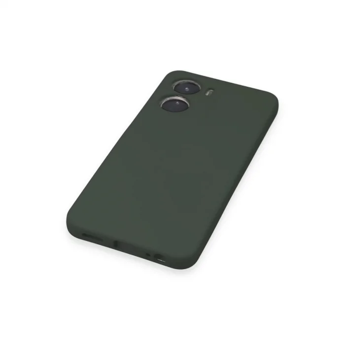 Vivo Y16 Kılıf Nano İçi Kadife Silikon - Koyu Yeşil