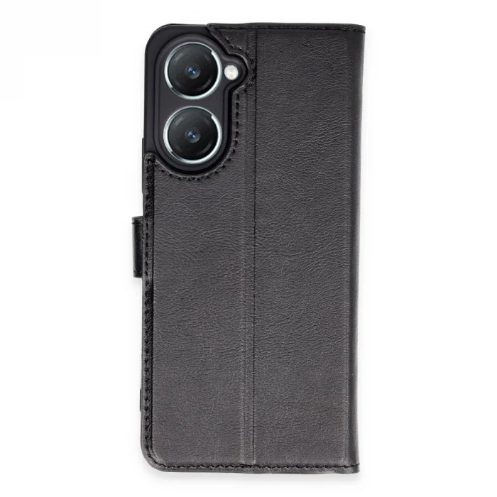 Vivo Y18 Kılıf Trend S Plus Kapaklı Kılıf - Siyah