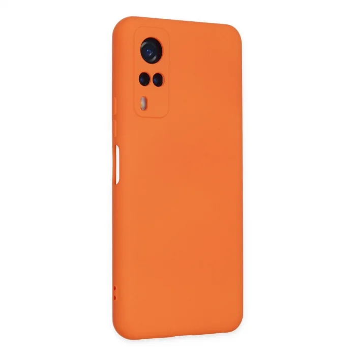 Vivo Y53s Kılıf Nano İçi Kadife Silikon - Turuncu