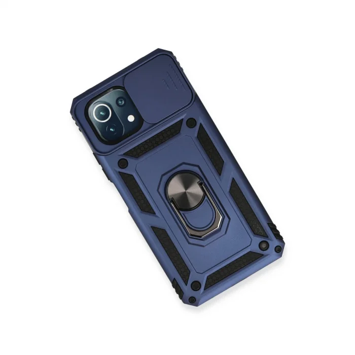 Xiaomi Mi 11 Lite Kılıf Pars Lens Yüzüklü Silikon - Lacivert