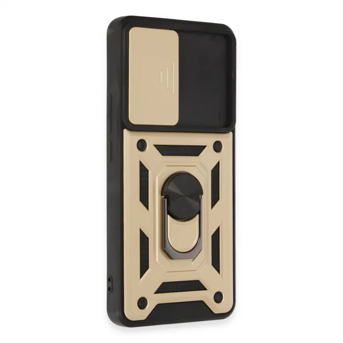 Xiaomi Mi 12t Pro Kılıf Pars Lens Yüzüklü Silikon - Gold