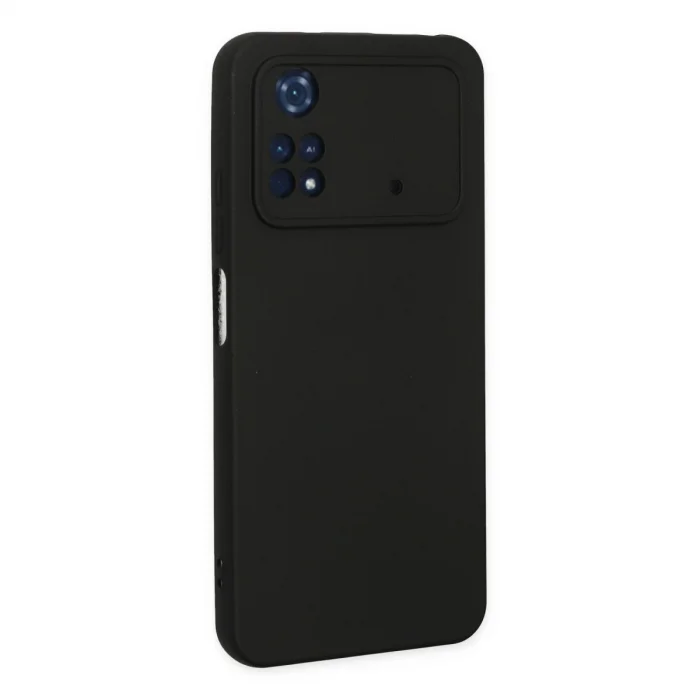 Xiaomi Poco M4 Pro 4g Kılıf Nano İçi Kadife Silikon - Siyah