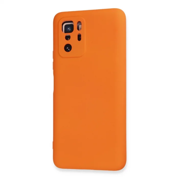 Xiaomi Poco X3 Gt Kılıf Nano İçi Kadife Silikon - Turuncu