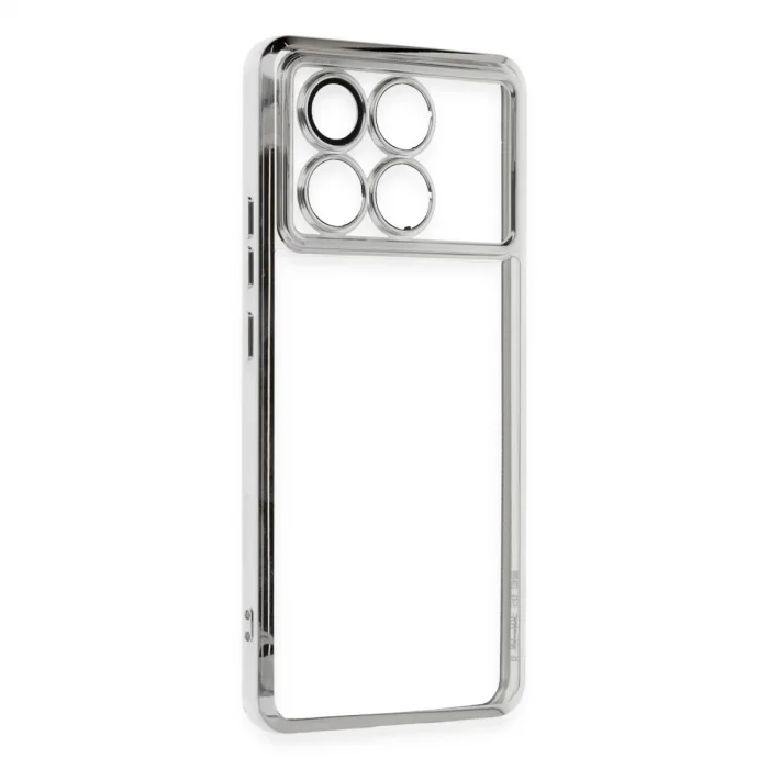 Xiaomi Poco X6 Pro Kılıf Razer Lensli Silikon - Gümüş