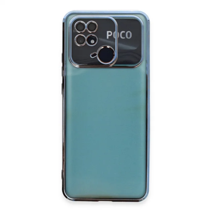 Xiaomi Redmi 10c Kılıf Razer Lensli Silikon - Açık Mavi