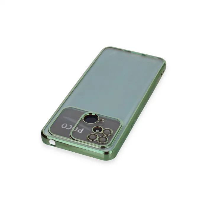 Xiaomi Redmi 10c Kılıf Razer Lensli Silikon - Yeşil