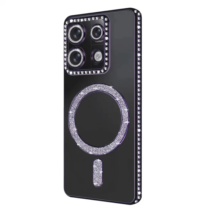 Xiaomi Redmi 13c Joke Simli Magneticsafe Kılıf - Derin Mor