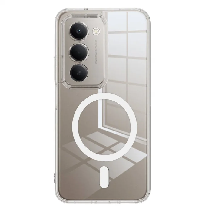 Xiaomi Redmi 15 4g Combo Sert Şeffaf Magsafe Kapak - Şeffaf