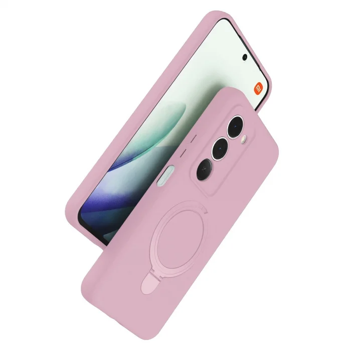 Xiaomi Redmi 15 4g Regal Magsafe Standlı Kapak - Açık Pembe