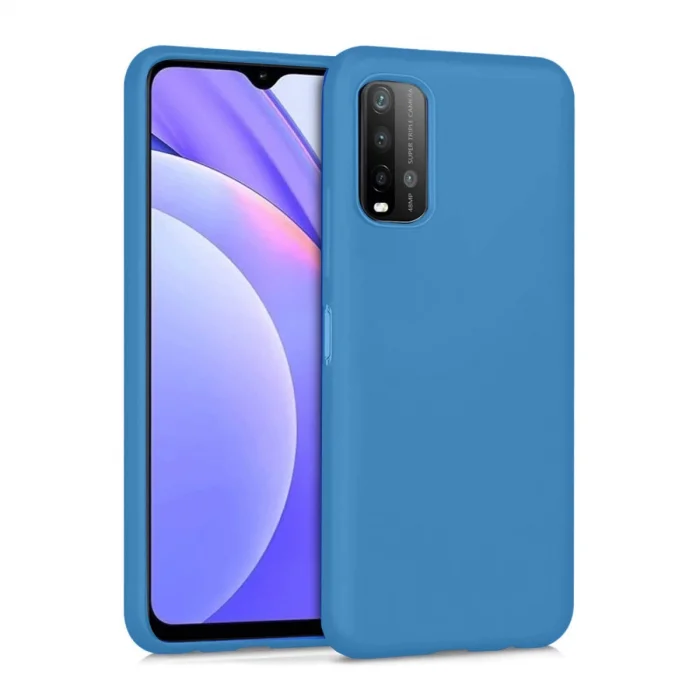 Xiaomi Redmi 9t Kılıf Nano İçi Kadife Silikon - Mavi