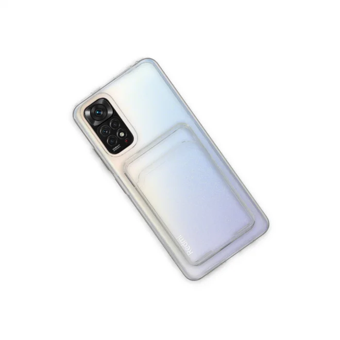Xiaomi Redmi Note 11 Kılıf Kart Şeffaf Silikon - Şeffaf
