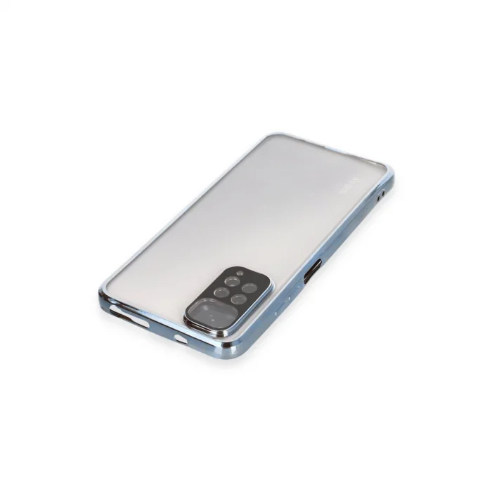 Xiaomi Redmi Note 11 Kılıf Razer Lensli Silikon - Açık Mavi