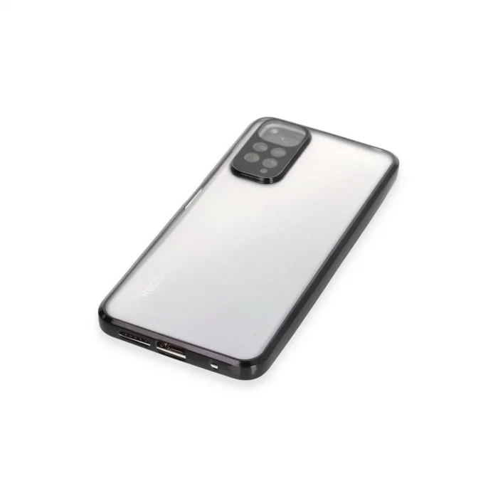 Xiaomi Redmi Note 11 Kılıf Razer Lensli Silikon - Siyah