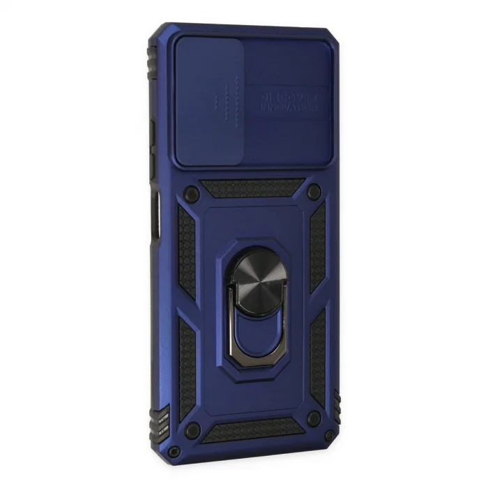 Xiaomi Redmi Note 11 Pro Kılıf Pars Lens Yüzüklü Silikon - Lacivert