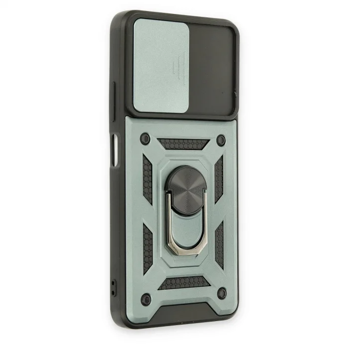 Xiaomi Redmi Note 11t Kılıf Pars Lens Yüzüklü Silikon - Yeşil