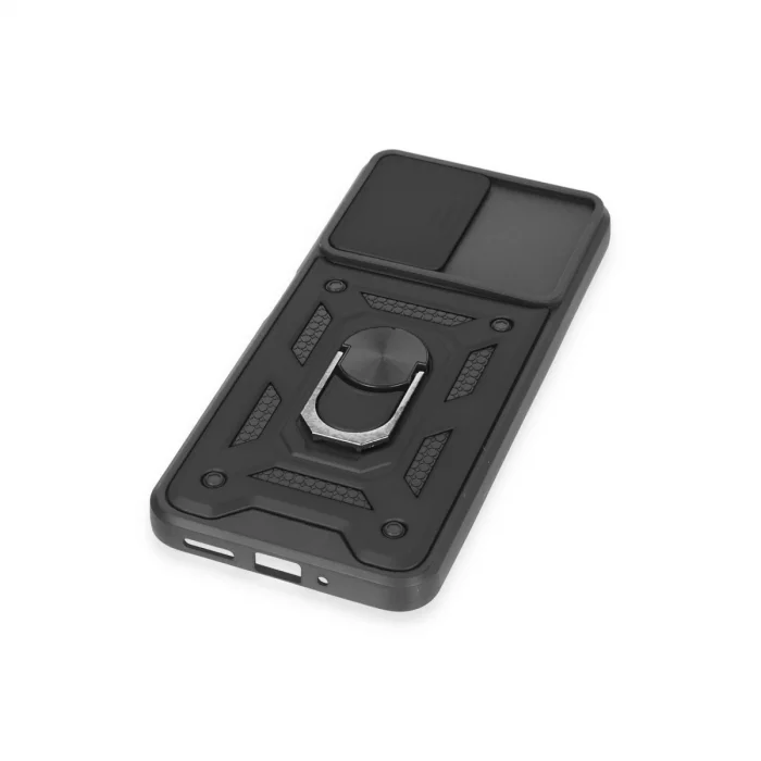 Xiaomi Redmi Note 12 5g Kılıf Pars Lens Yüzüklü Silikon - Siyah