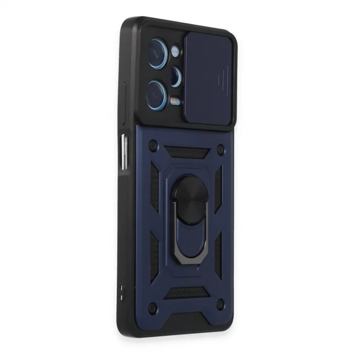 Xiaomi Redmi Note 12 Pro 5g Kılıf Pars Lens Yüzüklü Silikon - Lacivert