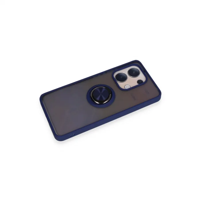 Xiaomi Redmi Note 13 4g Kılıf Montreal Yüzüklü Silikon Kapak - Lacivert