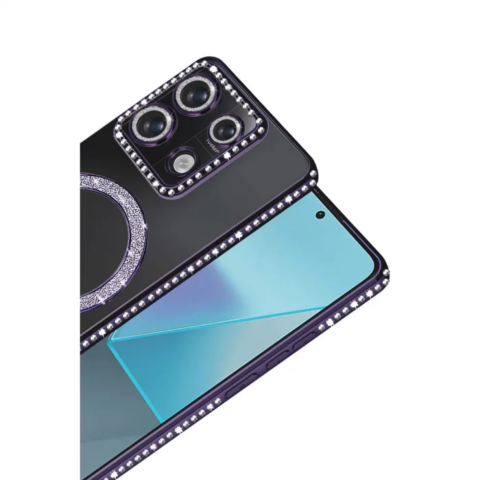 Xiaomi Redmi Note 13 Pro 4g Joke Simli Magneticsafe Kılıf - Derin Mor