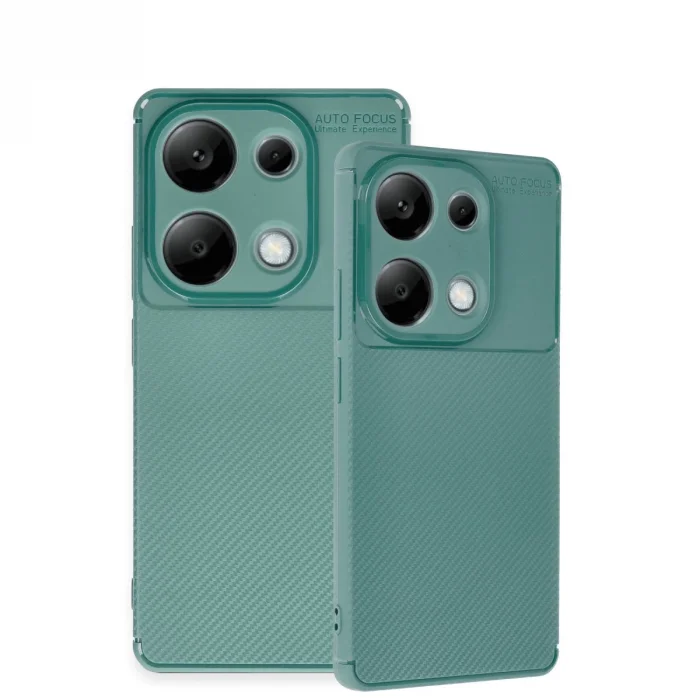 Xiaomi Redmi Note 13 Pro 4g Kılıf Auto Focus Karbon Kapak - Koyu Yeşil